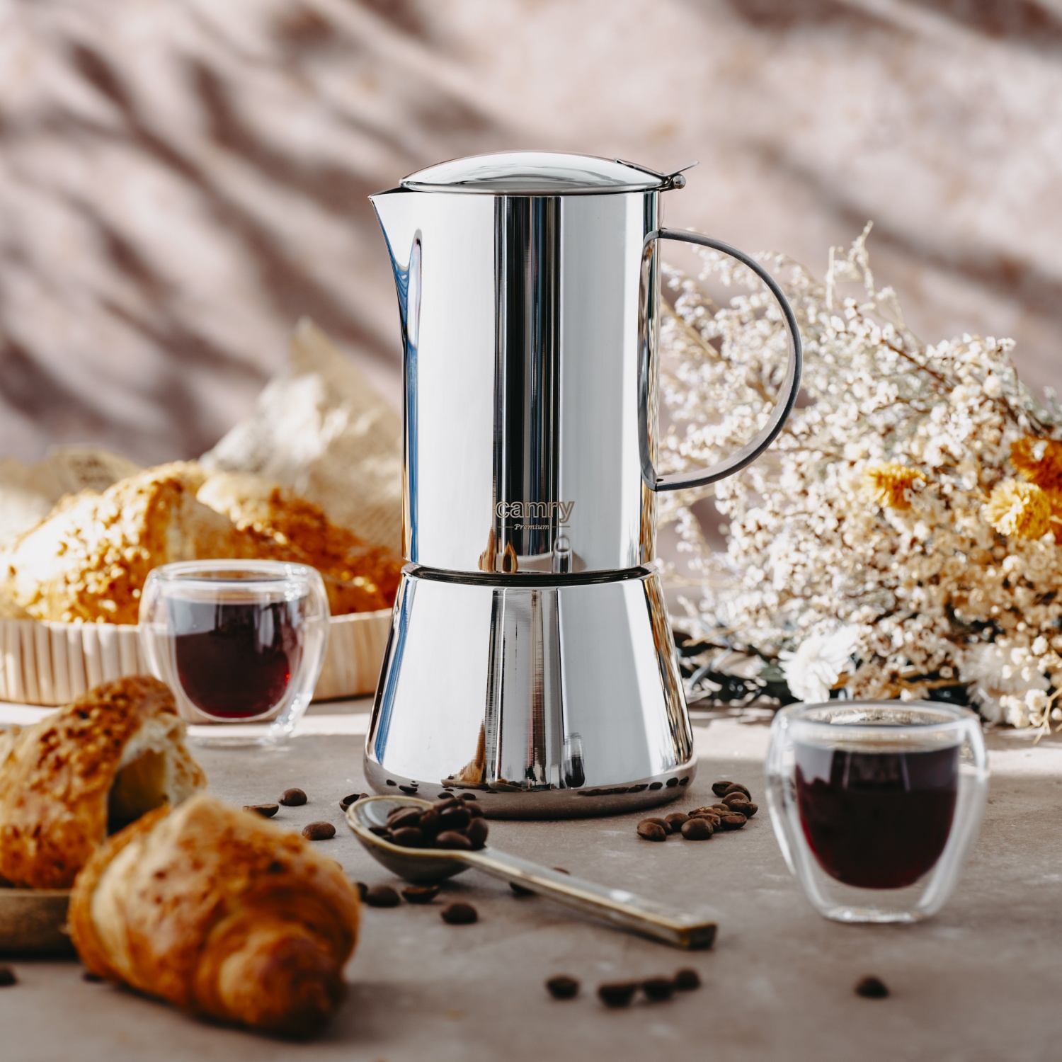 Kawiarka do espresso 350ml uniwersalna na wszystkie kuchenki Camry 4425