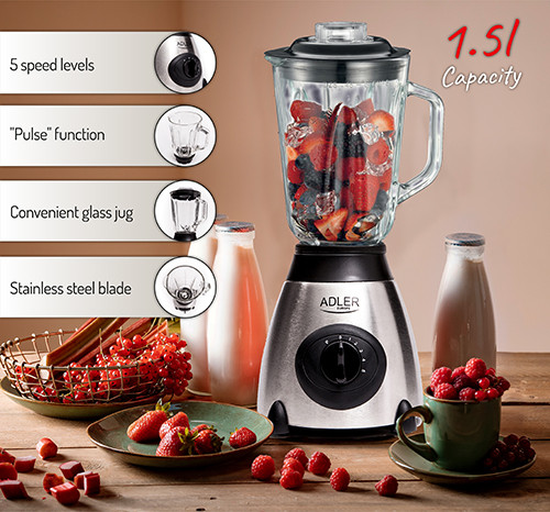 Blender kielichowy 600W z funkcją Pulse Adler 4070