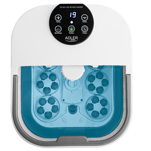 Składany hydromasażer do stóp z masażem 6 rolek, podgrzewaniem i timerem Adler 2182