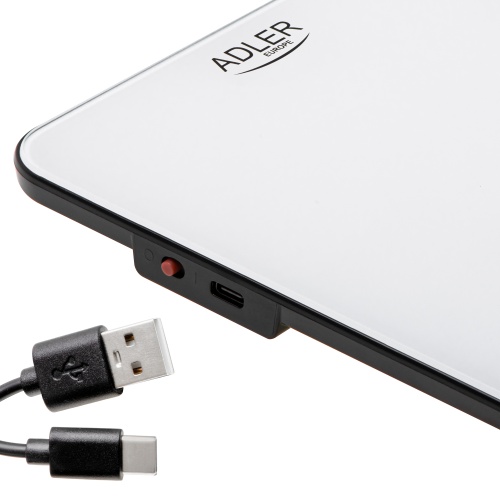 Waga kuchenna 10 kg z USB-C i szklaną platformą AD 3177