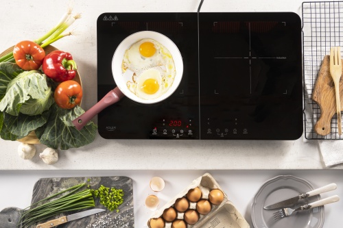 Kuchenka indukcyjna 2-palnikowa 3500W z wyświetlaczem LCD Adler 6516