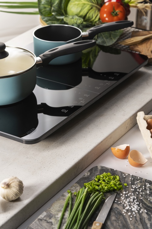 Kuchenka indukcyjna 2-palnikowa 3500W z wyświetlaczem LCD Adler 6516