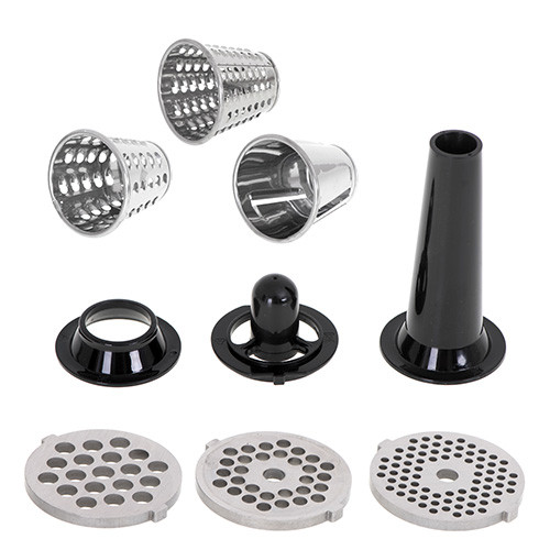 Maszynka do mięsa z szatkownicą - 3 sitka, nasadka do kiełbas Adler 4813