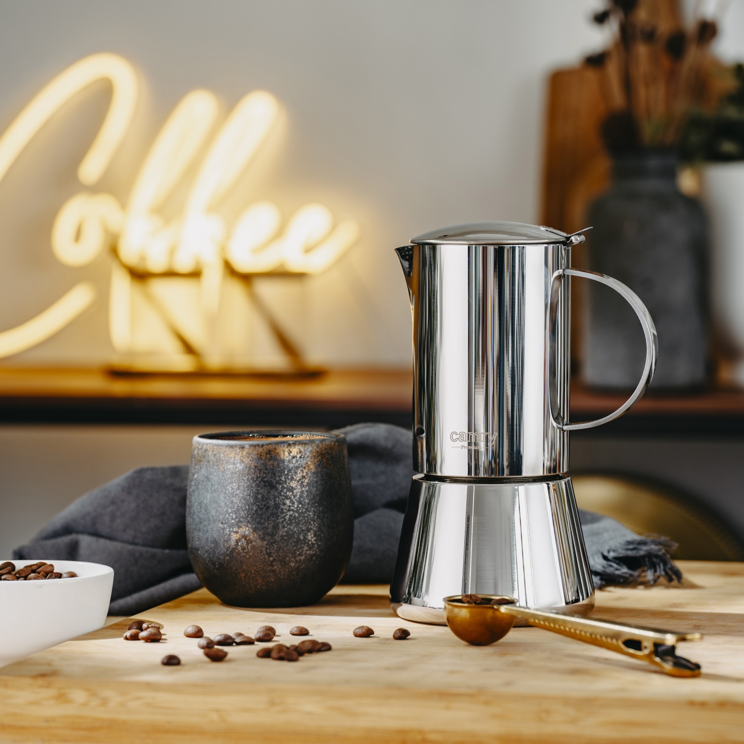 Kawiarka do espresso 350ml uniwersalna na wszystkie kuchenki Camry 4425