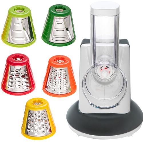 Szatkownica elektryczna z 5 nasadkami - tarka i krajarka do warzyw AV 4817