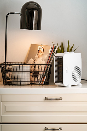 Termowentylator grzejący i chłodzący z termostatem - biały Adler 7725