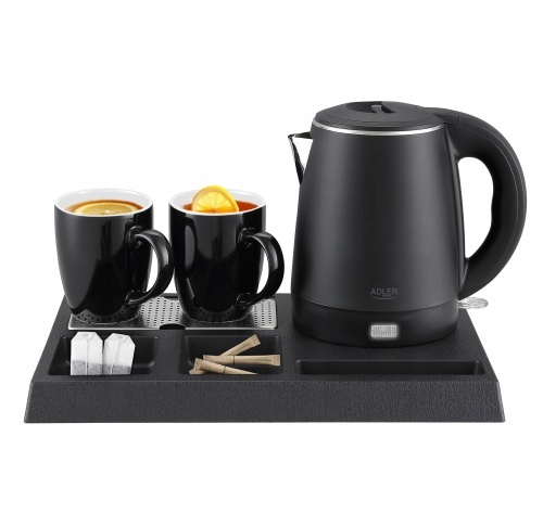 Zestaw powitalny do hotelu z czajnikiem i tacką Adler 1387