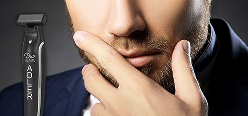 Trymer do brody z LED i 3 nakładkami - ładowanie USB Adler 2922