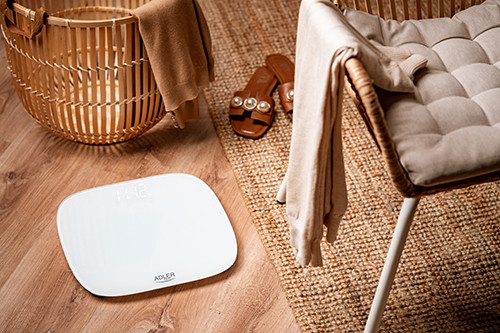 Waga łazienkowa z 6mm szkłem hartowanym i LED Adler 8176