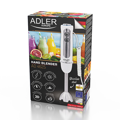 Blender ręczny 850W biały z funkcją Turbo - Adler 4625
