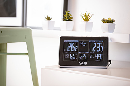 Stacja pogodowa z pomiarem temperatury i wilgotności Adler 1175