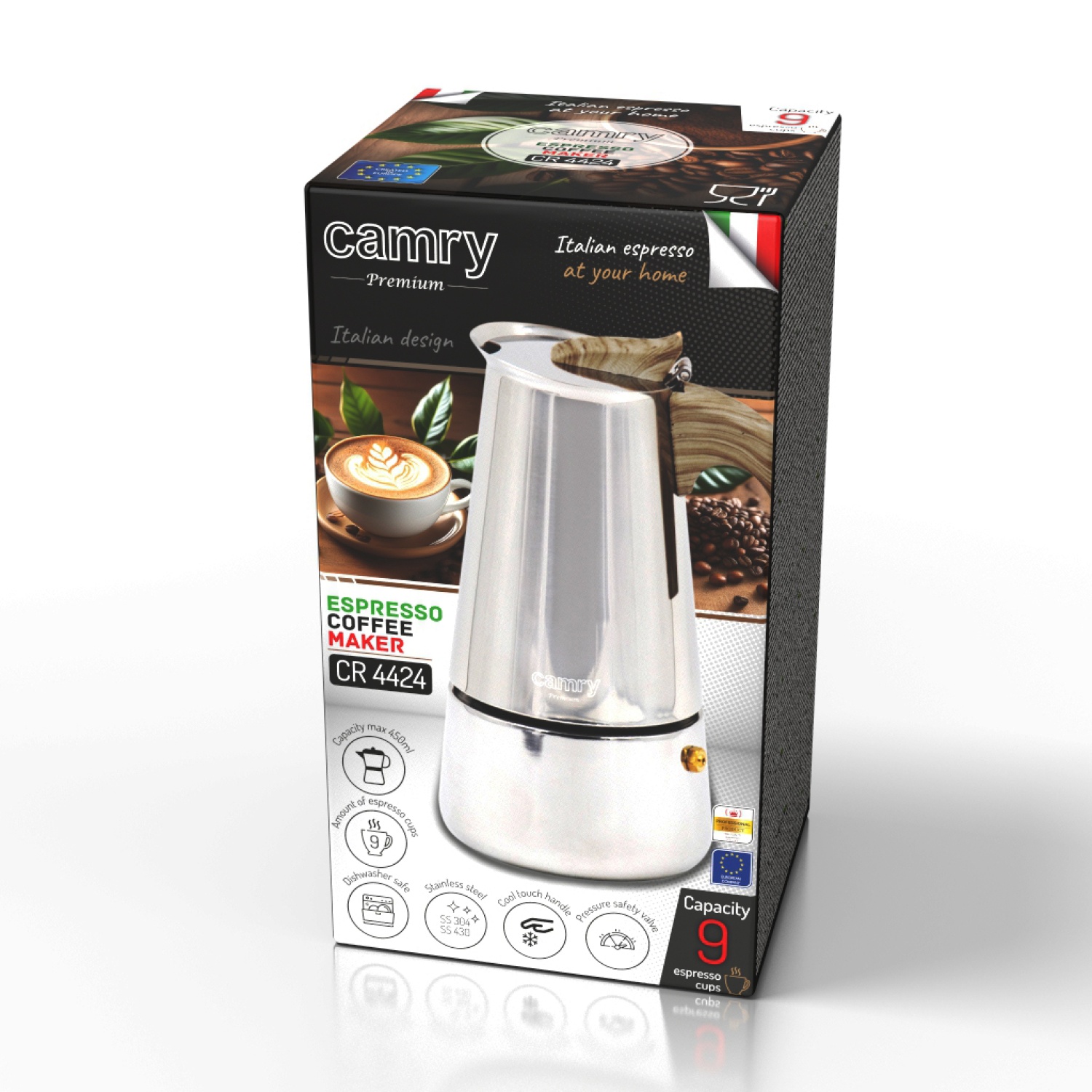 Kawiarka do espresso 450ml na wszystkie kuchenki Camry 4424