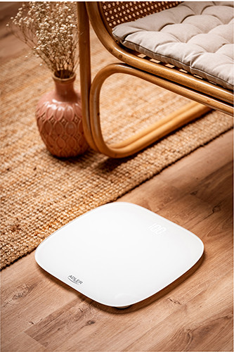 Waga łazienkowa z 6mm szkłem hartowanym i LED Adler 8176