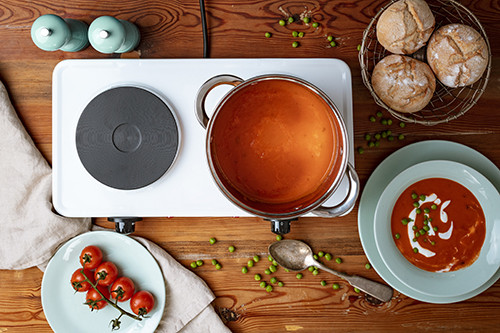 Kuchenka elektryczna dwupalnikowa 2500W biała Adler 6504