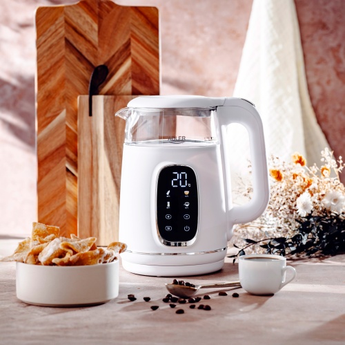 Czajnik elektryczny szklany z regulacją temperatury 1,7L LED Adler 1305