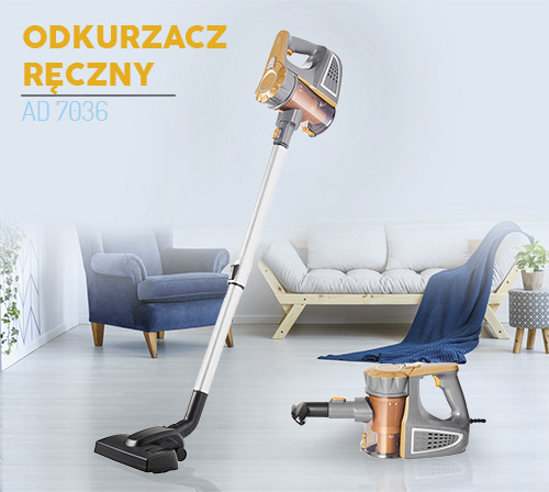 Odkurzacz bezworkowy ręczny 800W 1,5L zasięg 6m Adler 7036