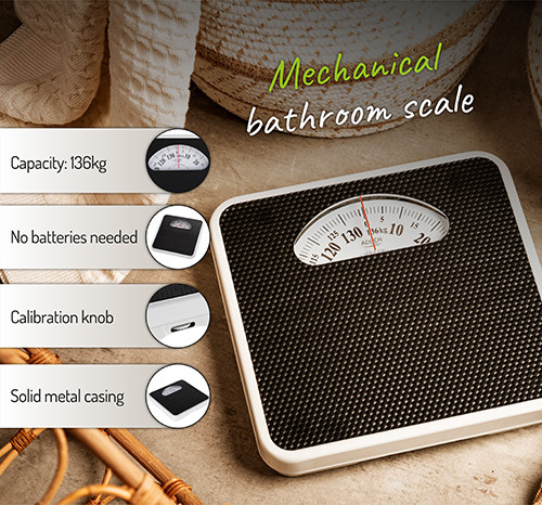 Mechaniczna waga łazienkowa z udźwigiem 136 kg Adler 8179