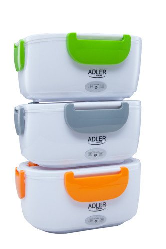Podgrzewany pojemnik na żywność 1L dwukomorowy szary Adler 4474