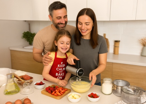 Mikser ręczny 5 prędkości Turbo z 3 nasadkami Camry 4233