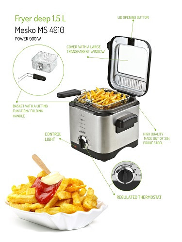 Frytkownica 1,5 l z regulacją temperatury Mesko 4910