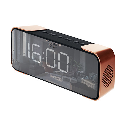 Radiobudzik z Bluetooth FM AUX USB i podświetlanym wyświetlaczem Adler 1190