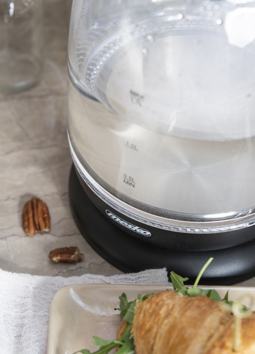 Czajnik szklany 1,7L z podświetleniem LED - automatyczne wyłączenie Mesko 1302