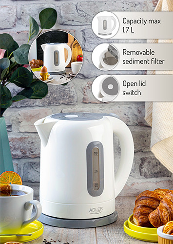 Czajnik elektryczny 1,7 L z automatycznym wyłączaniem Adler 1234