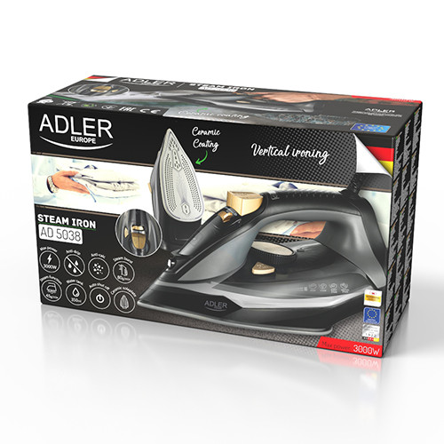 Żelazko parowe 3000W z uderzeniem pary 80g/min Adler 5038