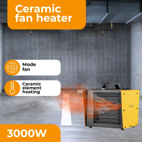 Nagrzewnica ceramiczna 3000W z termostatem Adler 7740