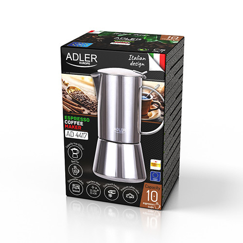 Kawiarka do espresso 620ml na wszystkie kuchenki Adler 4417