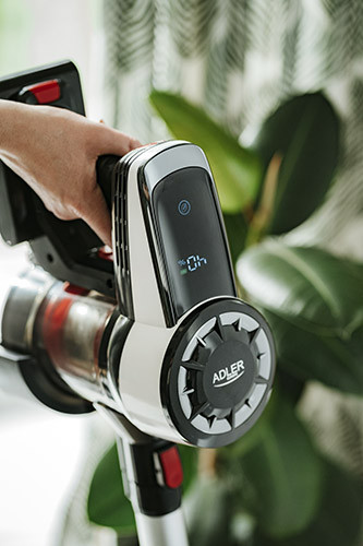 Bezprzewodowy odkurzacz pionowy bezworkowy z funkcją Turbo - Adler 7048