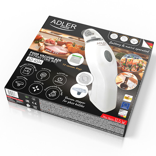 Zestaw do pakowania próżniowego z pompką i akcesoriami Adler 4514