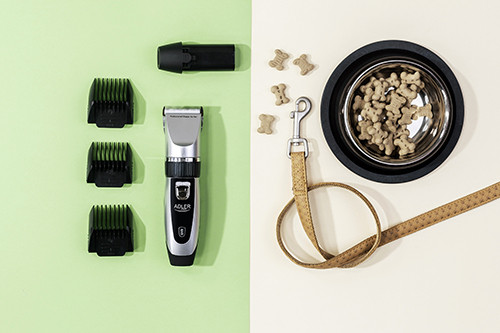 Strzyżarka dla zwierząt z tytanową głowicą i 2 bateriami Adler 2823