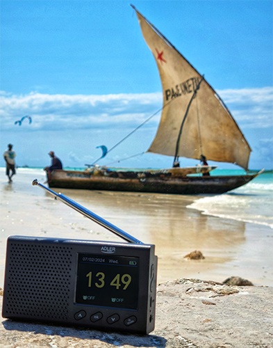 Radio przenośne FM z Bluetooth 5.0, kolorowym LCD i zegarem Adler 1198