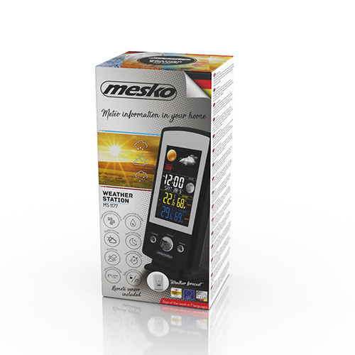 Stacja pogodowa z czujnikiem temperatury i wilgotności Mesko 1177