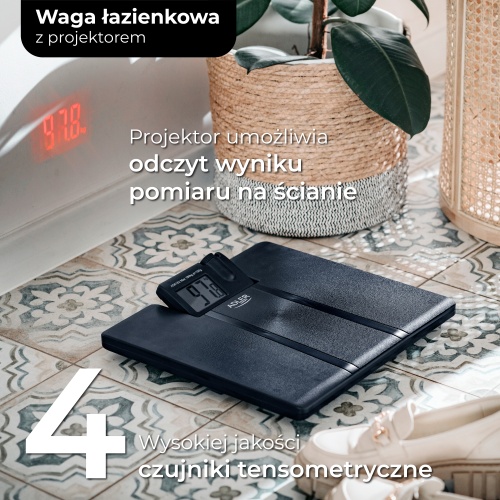 Waga łazienkowa z projektorem i wyświetlaczem LCD Adler 8182