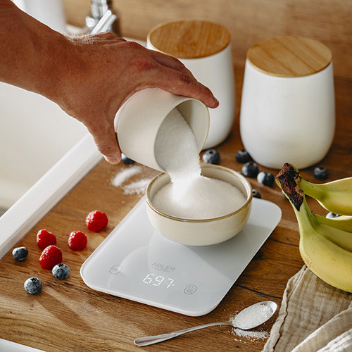 Waga kuchenna elektroniczna 10kg z tarą i wyświetlaczem LED Adler 3181