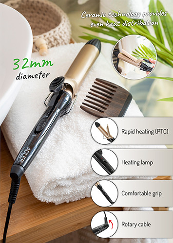 Lokówka 32mm ceramiczna z szybkim nagrzewaniem Adler 2112