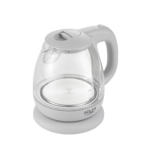 Czajnik szklany 1L z podświetleniem LED i automatycznym wyłączaniem Adler 1283