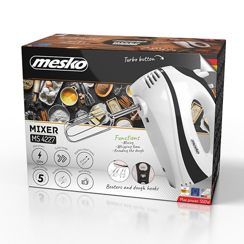 Mikser ręczny 300W z funkcją Turbo - 5 prędkości Mesko 4227