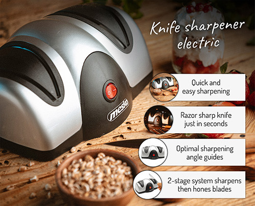 Elektryczna ostrzałka do noży z systemem 2-stopniowym Mesko 4516